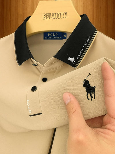 Premium Soft Cotton Polo Shirt, Classic Fit with Embroidered Logo, Breathable Comfort